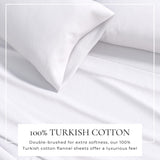 4-Piece Cotton Solid Flannel Sheet - Nordic Collection