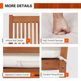 Wood Porch Swing Bench with Cushion