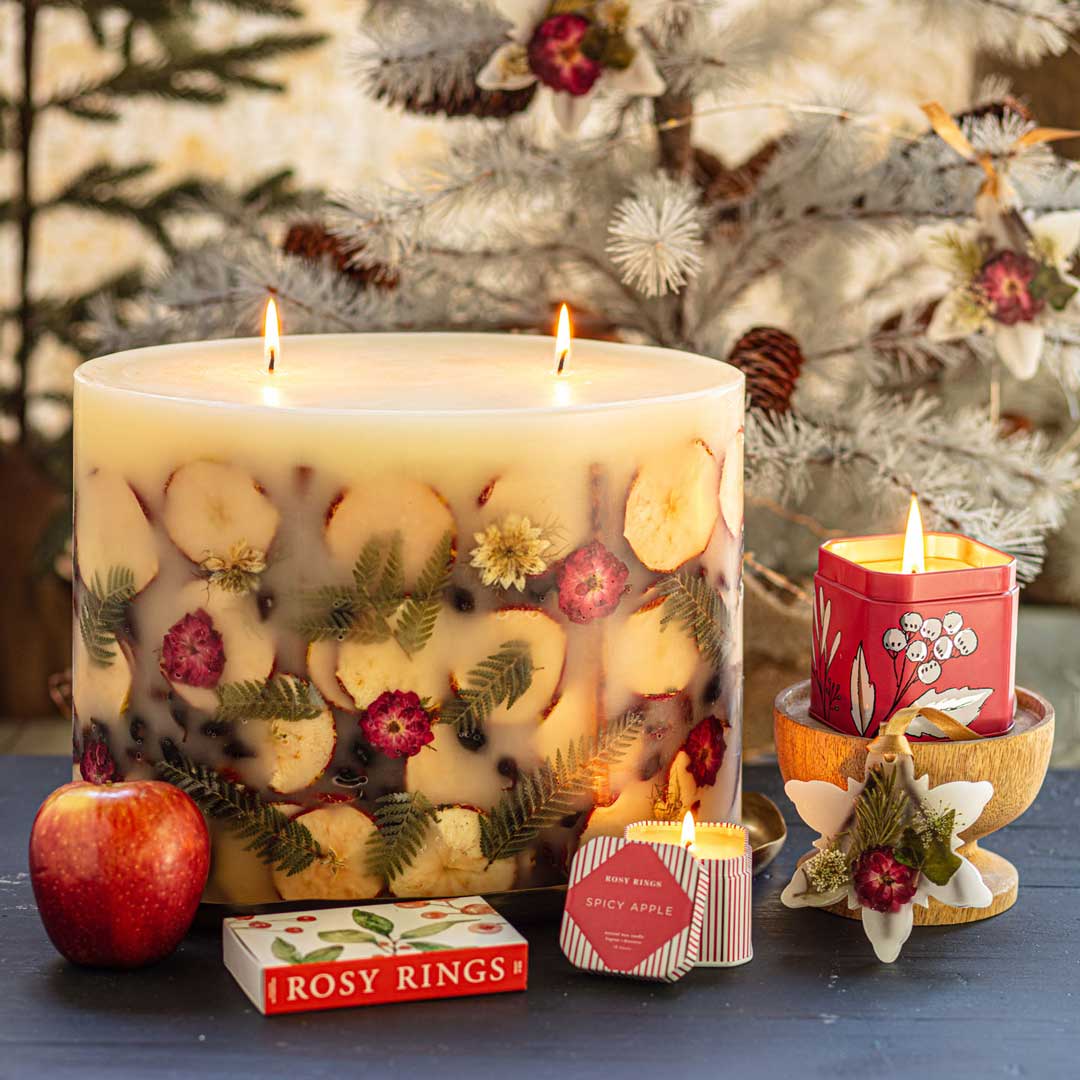 Centerpiece Botanical Candle - Spicy Apple