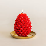Signature Sculpted Pinecone Candle - Spicy Apple