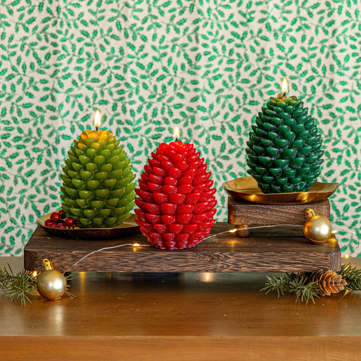 Signature Sculpted Pinecone Candle - Forest