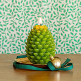 Signature Sculpted Pinecone Candle - Winterberry Frost