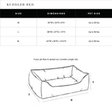 Shinola Brand Stripe Kuddle Berber Dog Bed Oatmeal