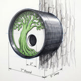 Tranquil Tree Modern Round Birdhouses