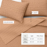 Cotton Honeycomb Waffle Garment Washed Quilt Set