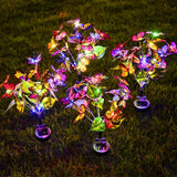 Solar LED Light for Outdoor Garden & Courtyard with Butterfly Design