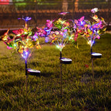 Solar LED Light for Outdoor Garden & Courtyard with Butterfly Design