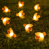 Solar String LED Lights with Bee Design for Garden, Party & Holiday Decor