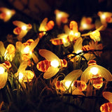 Solar String LED Lights with Bee Design for Garden, Party & Holiday Decor
