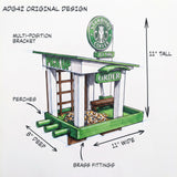 ADG42 The Starbirds Parody Coffee Shop Bird Feeder