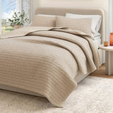 Cotton Honeycomb Waffle Garment Washed Quilt Set
