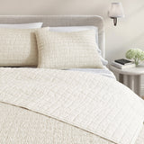 Cotton Honeycomb Waffle Garment Washed Quilt Set