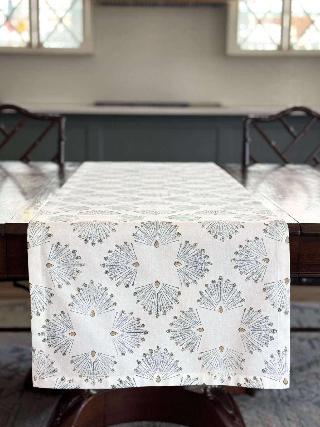 Peacock Paradise Table Runner