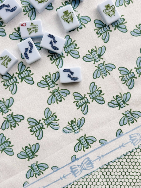 Table Throw - Honeybee - Uniform Blue & Sage