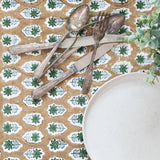 Table Throw (Ivory) - Poinsettia - Midnight, Chai, & Sage