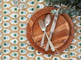 Table Throw (Ivory) - Poinsettia - Midnight, Chai, & Sage