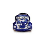 Talavera Car Planter | Small Blue & White Handmade Ceramic Pot