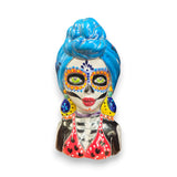 Talavera Skull Lady Planter