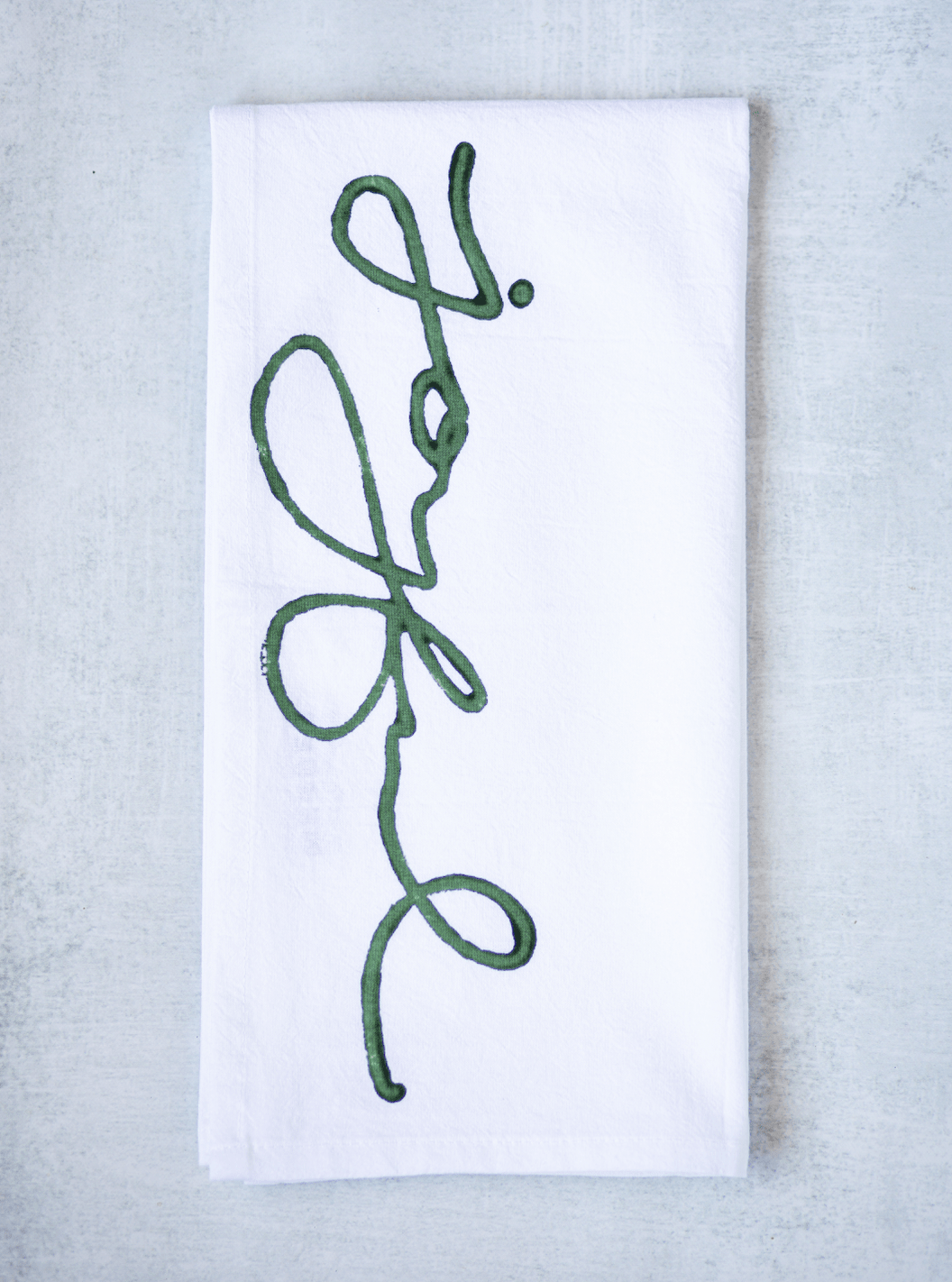 Tea Towel - Joyful, Sage