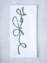Tea Towel - Joyful, Sage