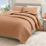 Cotton Honeycomb Waffle Garment Washed Quilt Set