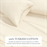 4-Piece Cotton Solid Flannel Sheet - Nordic Collection