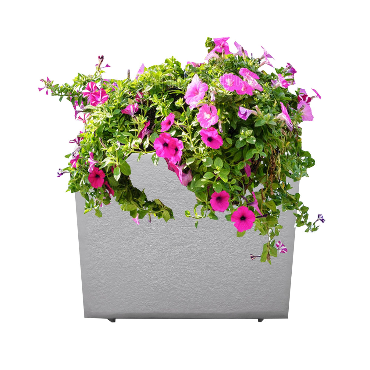 Modern Square Cast Aluminum 35-in Bird Bath and Planter Vase Combo