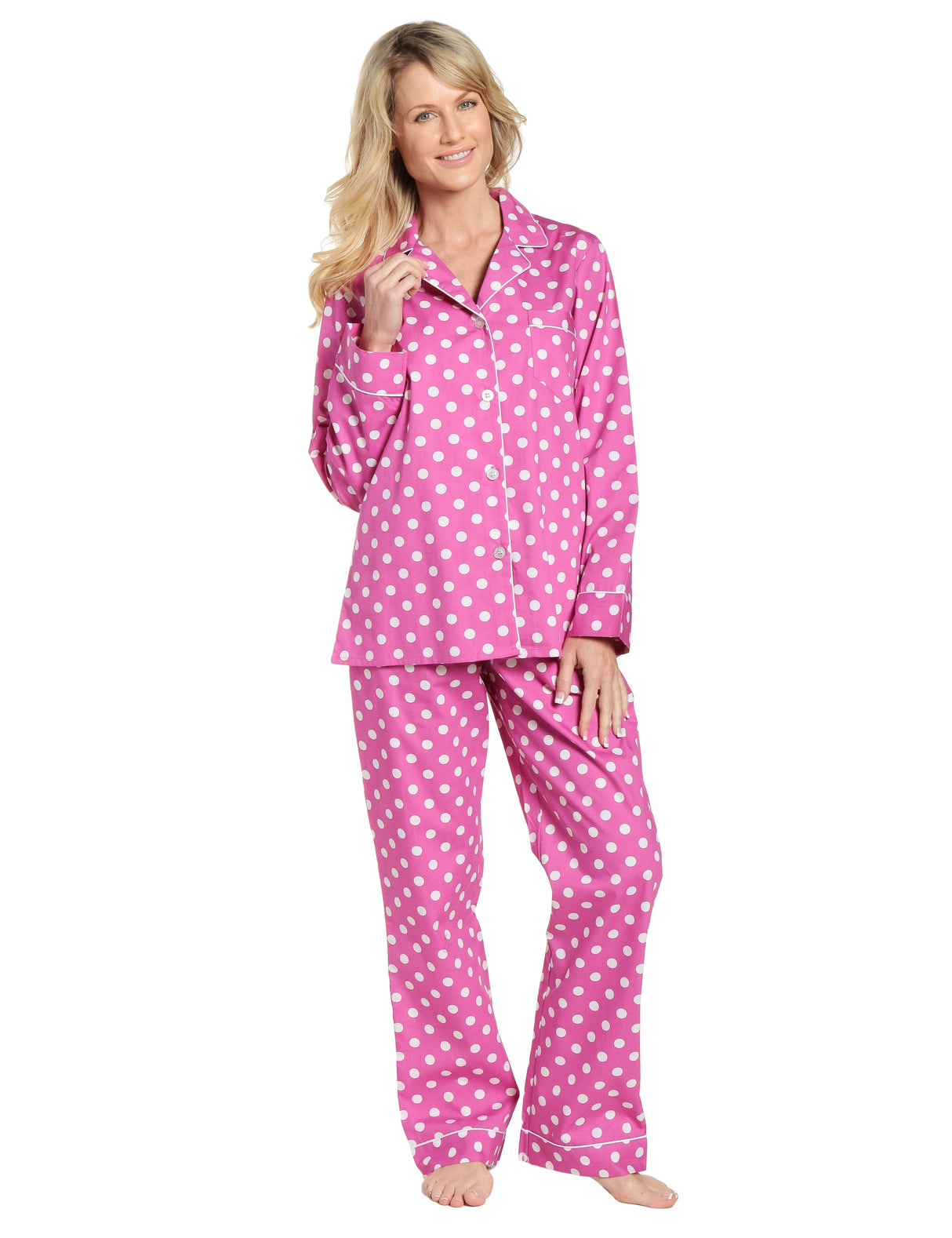 Womens Poplin Pajama Set