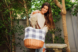 Coronado Canvas and Willow Basket Tote