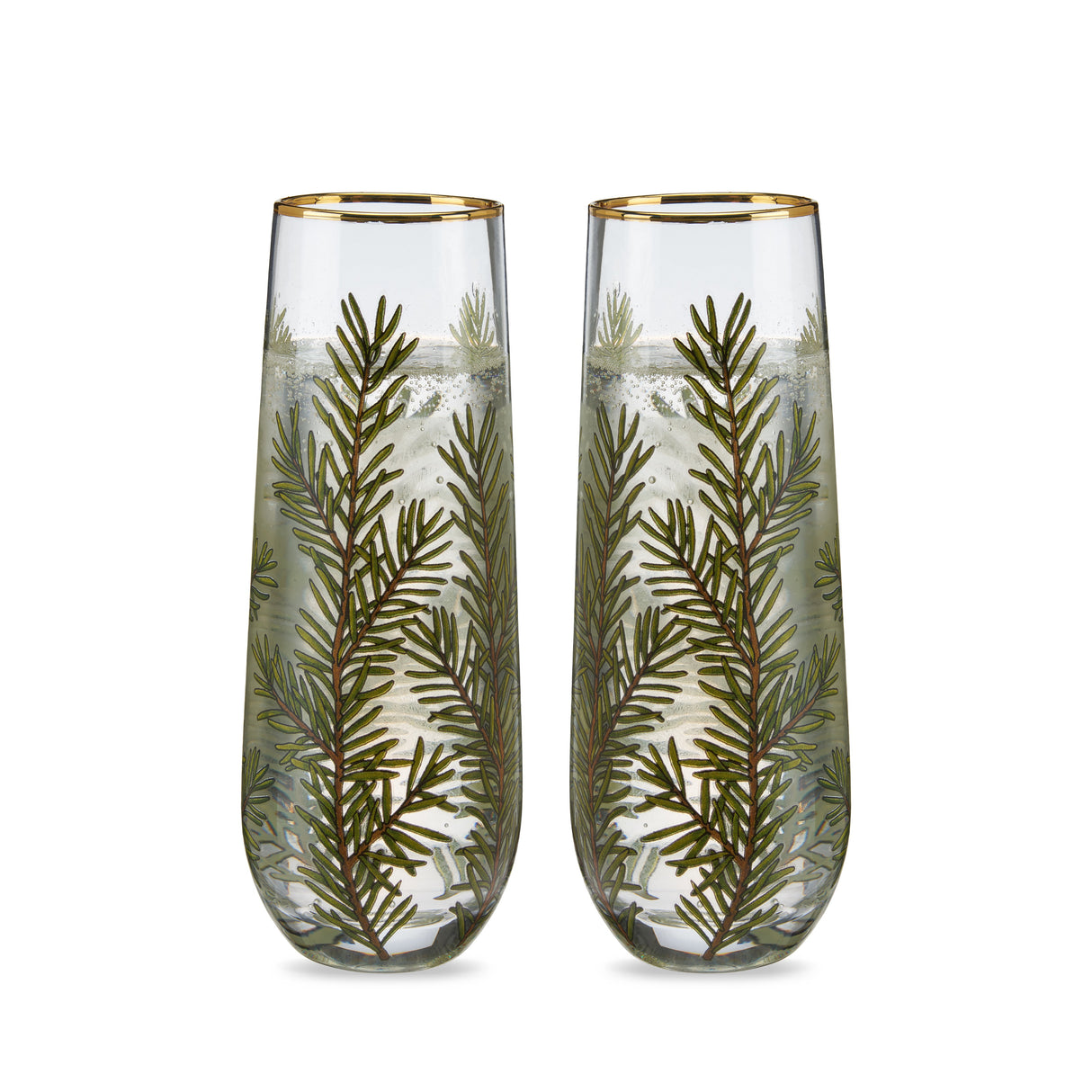 Woodland Stemless Champagne Flute Set