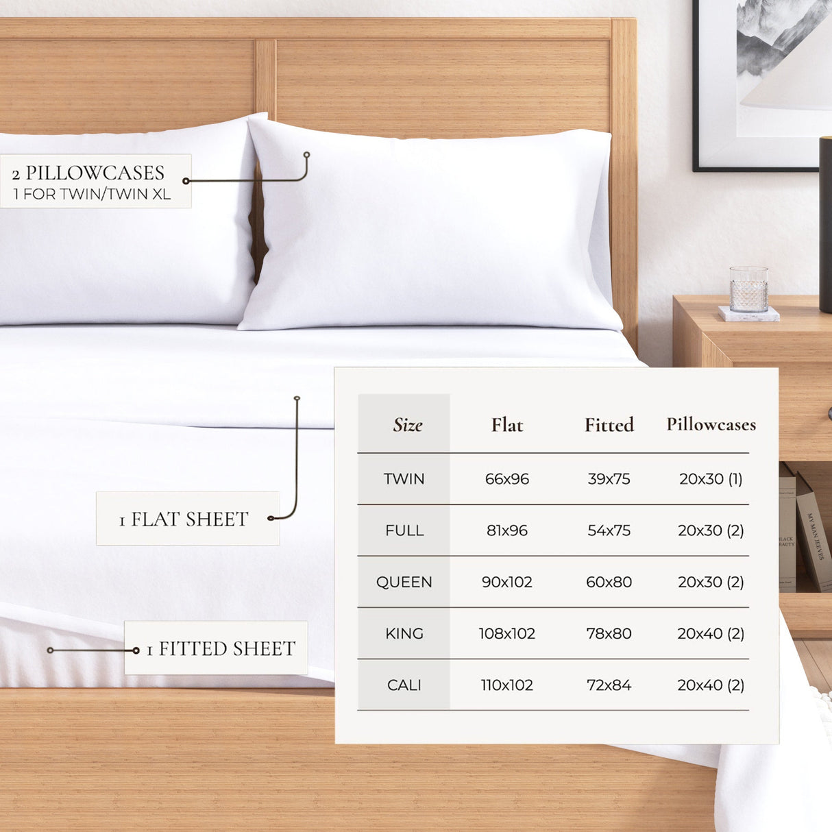 4-Piece Cotton Solid Flannel Sheet - Nordic Collection