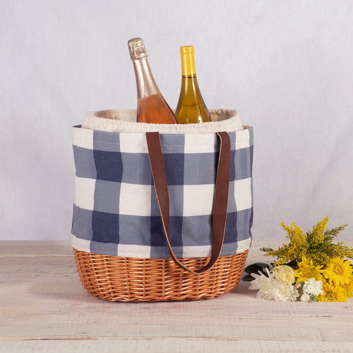 Coronado Canvas and Willow Basket Tote