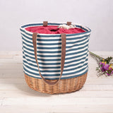 Coronado Canvas and Willow Basket Tote