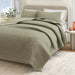 Cotton Honeycomb Waffle Garment Washed Quilt Set