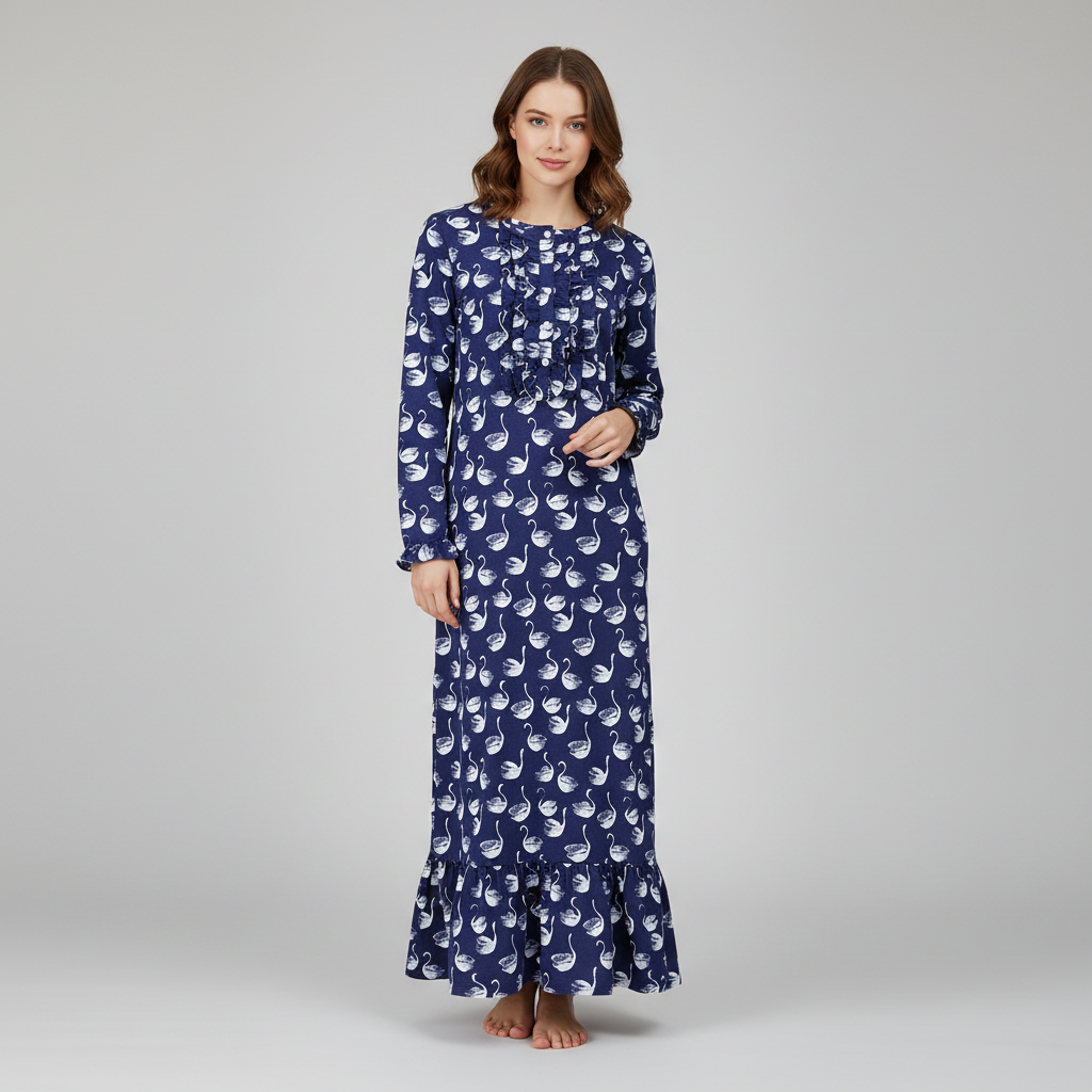 Women's Flannel Long Gown