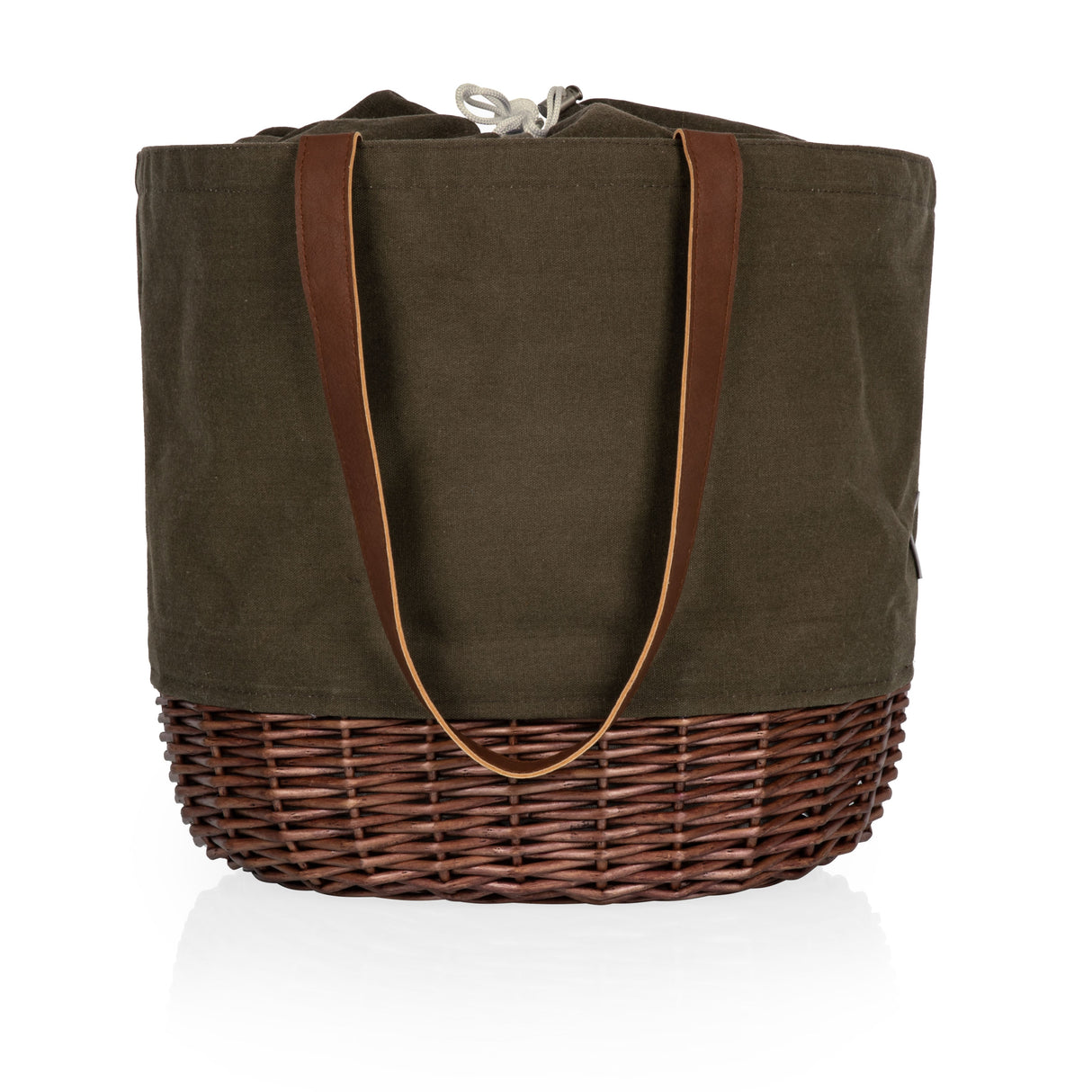 Coronado Canvas and Willow Basket Tote