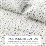 Turkish Cotton Flannel Sheet Set - Winter Floral Collection