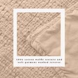 Cotton Honeycomb Waffle Garment Washed Quilt Set