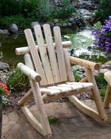 Rustic Outdoor Log Rocking Chair