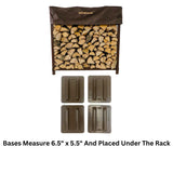 4 ft Steel Firewood Rack Holds 1/4 Cord Woodhaven