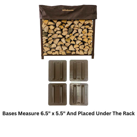 4 ft Steel Firewood Rack Holds 1/4 Cord Woodhaven