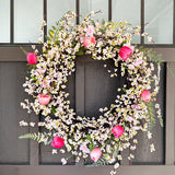 Pink Blossom Wreath, 26"