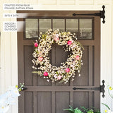 Pink Blossom Wreath, 26"