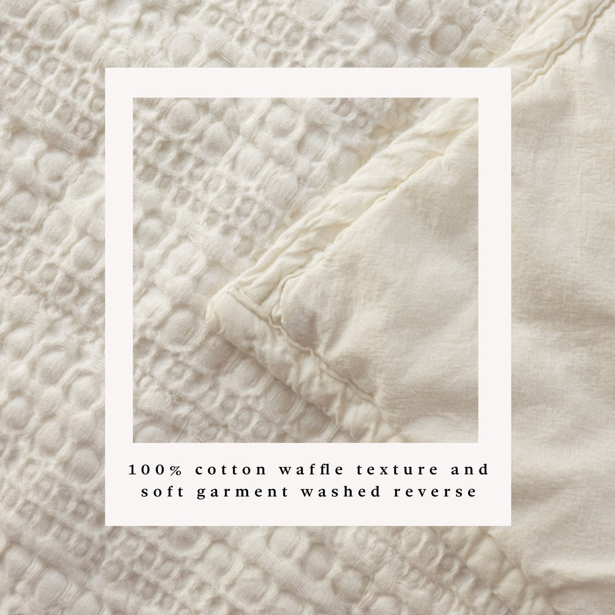Cotton Honeycomb Waffle Garment Washed Quilt Set