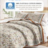 Floral Boho Printed Cotton Quilt Set - Indira Collection