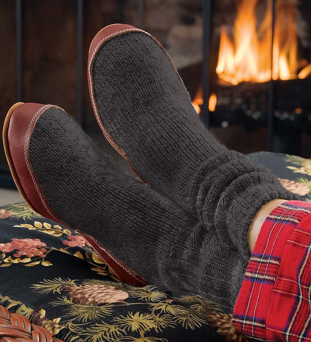Acorn Unisex Original Slipper Socks, Charcoal Ragg Wool, 7.5/8.5 UK:  : Fashion