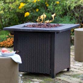 Wicker Propane Gas Fire Pit