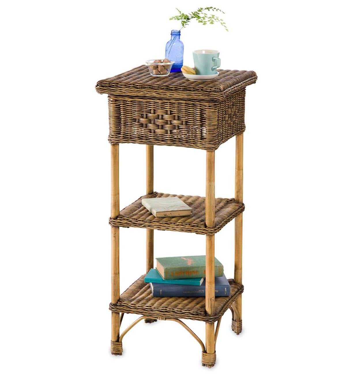 Handmade Wicker End Table