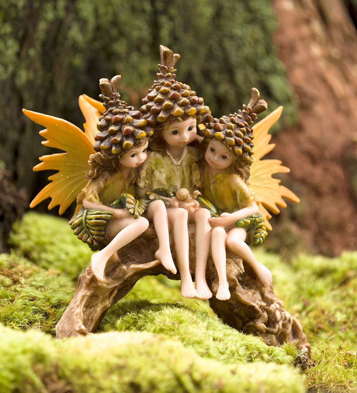 Miniature Fairy Garden Pine Cone Pixies Arch