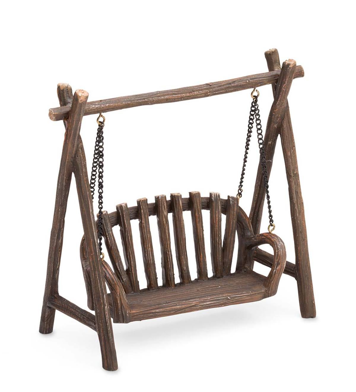 Miniature Timber Bench Swing